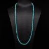 6mm中瓷铁线蓝绿松石长链-红掌柜