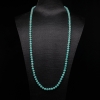 6mm中瓷铁线浅蓝绿松石长链-红掌柜
