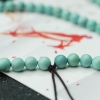 湖北天然高瓷铁线绿松石珠链-红掌柜