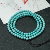 湖北天然高瓷铁线蓝绿绿松石珠链-红掌柜