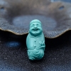 湖北天然中高瓷蓝绿松石吊坠-红掌柜