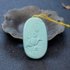 湖北天然浅蓝绿松石观音吊坠-红掌柜