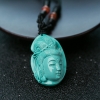 天然绿松石观音吊坠-红掌柜