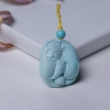 高瓷浅蓝绿松石象神吊坠-红掌柜