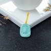 湖北天然中高瓷蓝绿绿松石观音吊坠-红掌柜