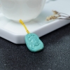 湖北中高瓷蓝绿绿松石观音吊坠-红掌柜