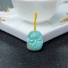 湖北天然蓝绿绿松石观音吊坠-红掌柜