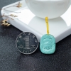 蓝绿绿松石观音吊坠-红掌柜