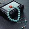 中高瓷蓝绿松石单圈手串-红掌柜