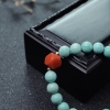 7.6mm中高瓷蓝绿松石手串-红掌柜