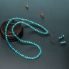 湖北中高瓷铁线蓝绿绿松石珠链-红掌柜