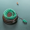 湖北天然中高瓷铁线绿松石珠链-红掌柜