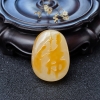 俏色蜜蜡悟道吊坠-红掌柜