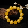 天然鸡油黄蜜蜡单圈手串-红掌柜
