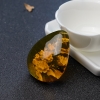 天然墨西哥蓝珀蝶恋花吊坠-红掌柜