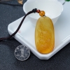 缅甸琥珀不动明王吊坠-红掌柜