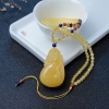 天然波罗的海鸡油黄蜜蜡项链-红掌柜