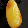 鸡油黄蜜蜡挂件-红掌柜