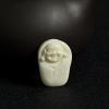 天然带皮象牙白白蜜弥勒佛吊坠-红掌柜