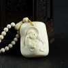 瓷白白蜜弥勒佛吊坠-红掌柜