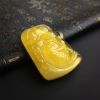 天然金包蜜鸡油黄蜜蜡连年有余吊坠 - 红掌柜