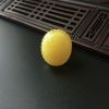 波罗的海天然银镀金鸡油黄蜜蜡开口戒指 - 红掌柜