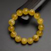 14mm金绞蜜鸡油黄蜜蜡手串-红掌柜