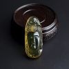 高蓝净水墨西哥蓝珀观音吊坠-红掌柜