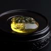 高蓝净水墨西哥蓝珀吊坠-红掌柜