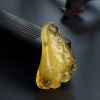 波罗的海天然金包蜜蜜蜡连生贵子吊坠-红掌柜