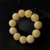 天然满黄蜜蜡圆珠手串 - 红掌柜