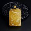波罗的海天然金包蜜鸡油黄蜜蜡龙牌吊坠 - 红掌柜