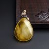 18K镶钻金包蜜水滴吊坠-红掌柜