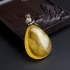 18K镶钻金包蜜水滴吊坠-红掌柜珠