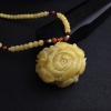 天然浅黄蜜蜡项链 - 红掌柜