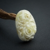 天然带皮白蜜蜜蜡牡丹吊坠-红掌柜