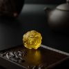 波罗的海天然金包蜜鸡油黄蜜蜡牡丹吊坠-红掌柜