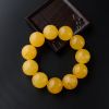 22mm天然满蜜鸡油黄蜜蜡单圈手串-红掌柜