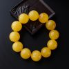 21.5mm天然满蜜鸡油黄蜜蜡单圈手串-红掌柜