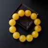21.5mm天然鸡油黄蜜蜡单圈手串-红掌柜