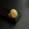 天然18K金镶鸡油黄蜜蜡戒指 - 红掌柜