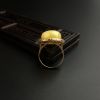 K金镶鸡油黄蜜蜡戒指 - 红掌柜