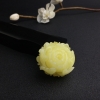 波罗的海天然满蜜柠檬黄蜜蜡花吊坠 - 红掌柜