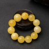 波罗的海天然22mm鸡油黄蜜蜡手串 - 红掌柜