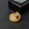 带皮俏色蜜蜡平安扣吊坠-红掌柜