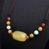 波罗的海天然蜜蜡桶珠项链-红掌柜