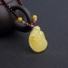 波罗的海鸡油黄蜜蜡鲤鱼项链-红掌柜