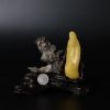 满蜜鸡油黄蜜蜡寿星公摆件-红掌柜