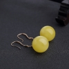 金镶柠檬黄蜜蜡耳坠-红掌柜