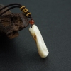 天然带皮象牙白白蜜观音吊坠-红掌柜